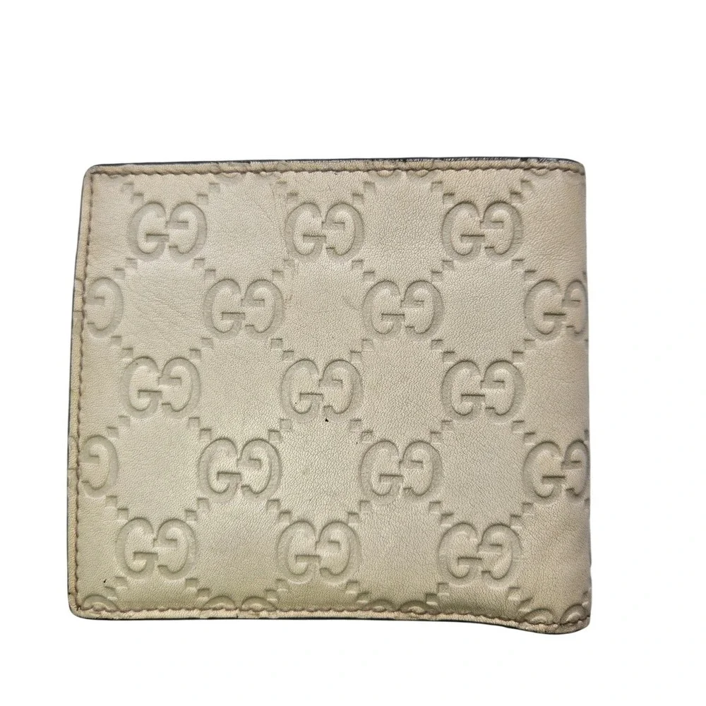 Gucci Guccissima Leather Bifold Wallet Beige Monogram 146223-0416 Mens